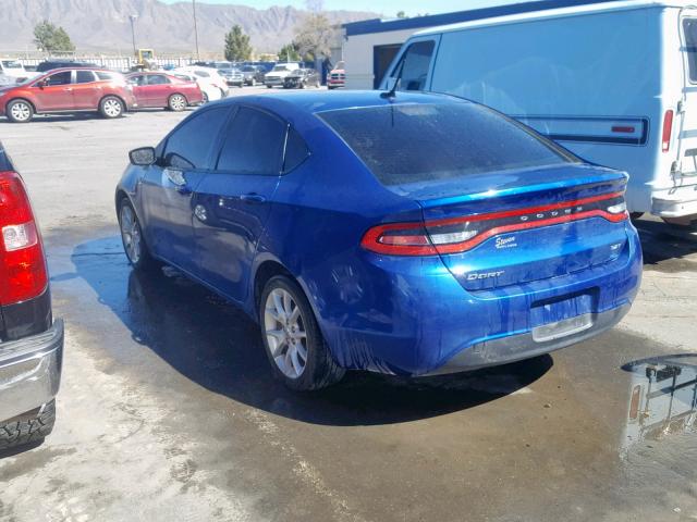 1C3CDFBA4DD195162 - 2013 DODGE DART SXT BLUE photo 3