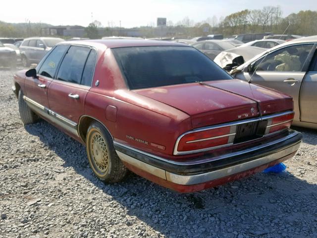 1G4CW53L4M1620912 - 1991 BUICK PARK AVENU MAROON photo 3