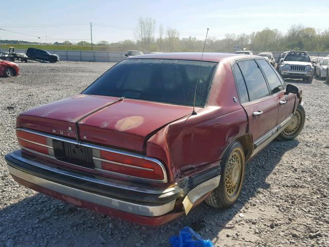 1G4CW53L4M1620912 - 1991 BUICK PARK AVENU MAROON photo 4