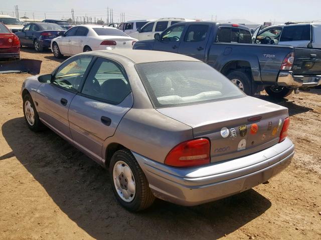 3B3ES47C0ST535991 - 1995 DODGE NEON HIGHL SILVER photo 3