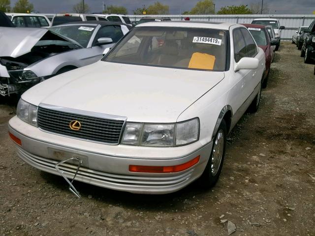 JT8UF11E5M0074468 - 1991 LEXUS LS 400 WHITE photo 2