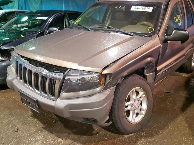 1J4GW48S82C284354 - 2002 JEEP GRAND CHER BROWN photo 9