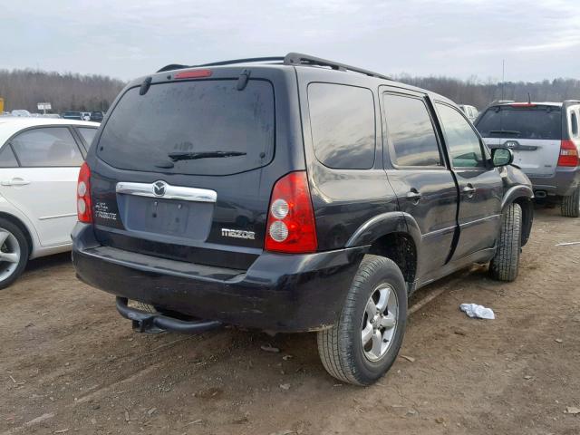 4F2YZ06186KM13595 - 2006 MAZDA TRIBUTE S BLACK photo 4