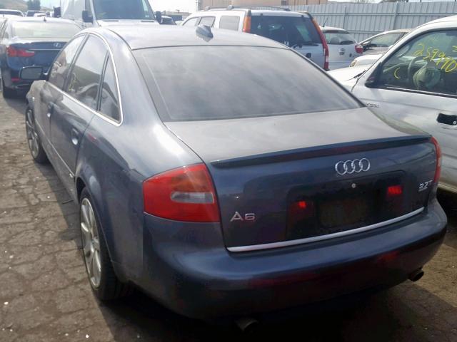 WAUCD64B14N066174 - 2004 AUDI A6 S-LINE GRAY photo 3