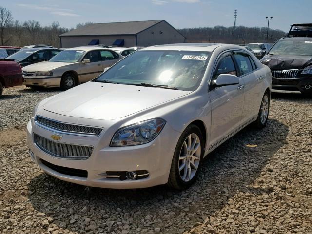 1G1ZE5E75A4105387 - 2010 CHEVROLET MALIBU LTZ WHITE photo 2