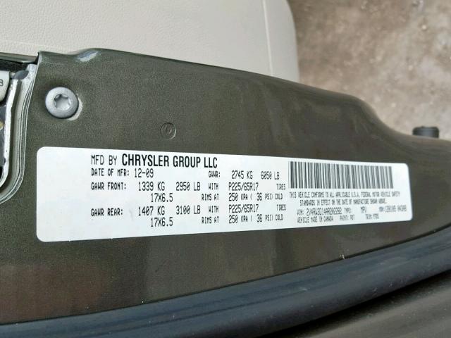 2V4RW3D14AR202282 - 2010 VOLKSWAGEN ROUTAN SE GRAY photo 10