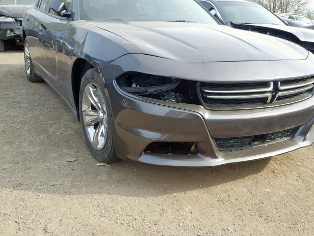 2C3CDXHG4GH214544 - 2016 DODGE CHARGER SX BROWN photo 9