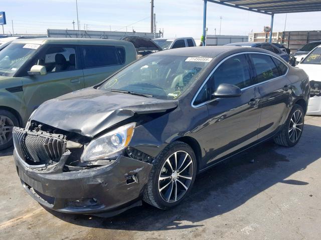 1G4PW5SK3G4183319 - 2016 BUICK VERANO SPO GRAY photo 2