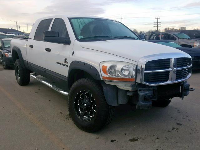 3D7KS29C06G270562 - 2006 DODGE RAM 2500 WHITE photo 1