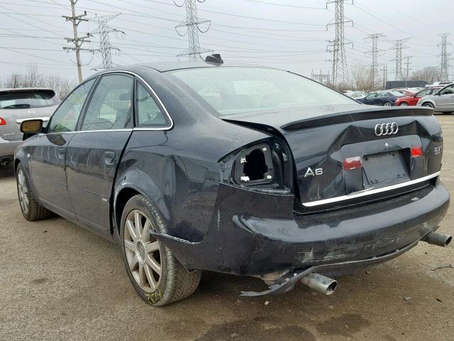 WAUCD64B64N094827 - 2004 AUDI A6 S-LINE BLACK photo 3