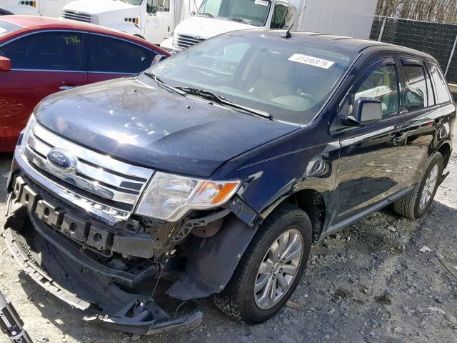 2FMDK38C18BA66428 - 2008 FORD EDGE SEL BLUE photo 2