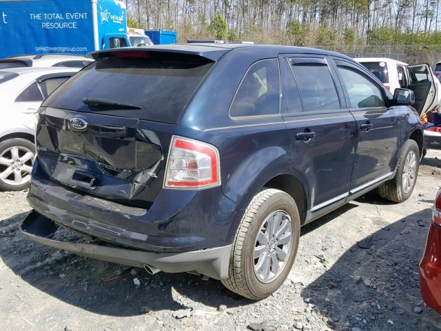 2FMDK38C18BA66428 - 2008 FORD EDGE SEL BLUE photo 4