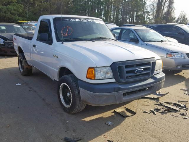 1FTYR10D25PB00794 - 2005 FORD RANGER WHITE photo 1