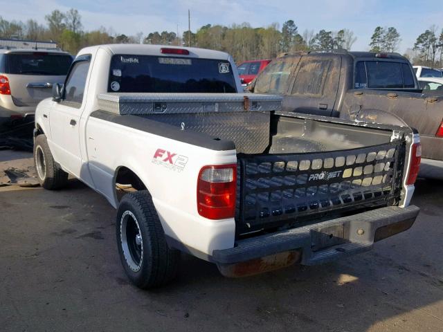 1FTYR10D25PB00794 - 2005 FORD RANGER WHITE photo 3