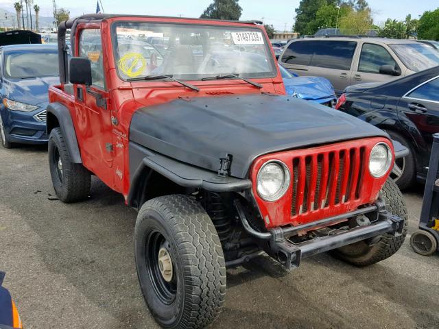 1J4FY19S5XP485700 - 1999 JEEP WRANGLER / RED photo 1