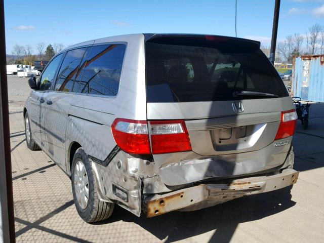 5FNRL38287B004489 - 2007 HONDA ODYSSEY LX SILVER photo 3