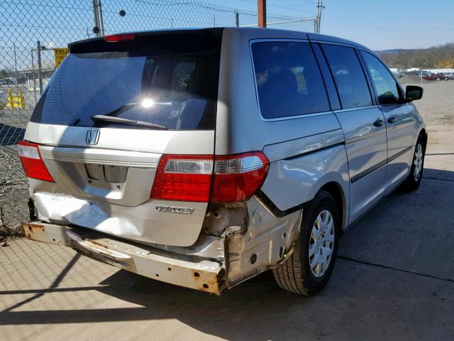 5FNRL38287B004489 - 2007 HONDA ODYSSEY LX SILVER photo 4