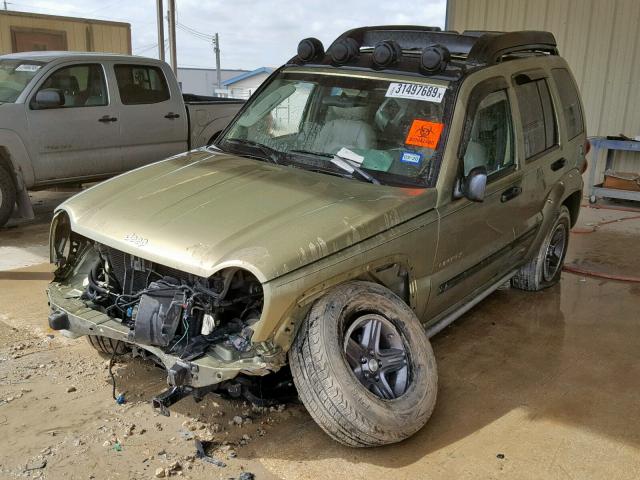 1J4GL38K14W141590 - 2004 JEEP LIBERTY RE 绿色 照片 2
