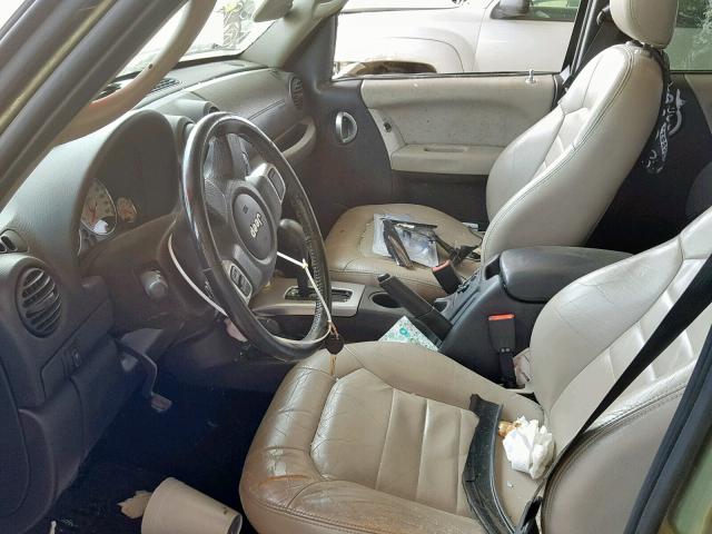 1J4GL38K14W141590 - 2004 JEEP LIBERTY RE 绿色 照片 5