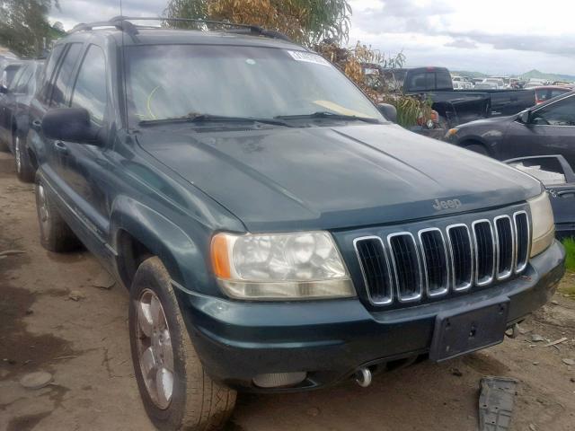 1J4GW58N61C597689 - 2001 JEEP GRAND CHER GREEN photo 1