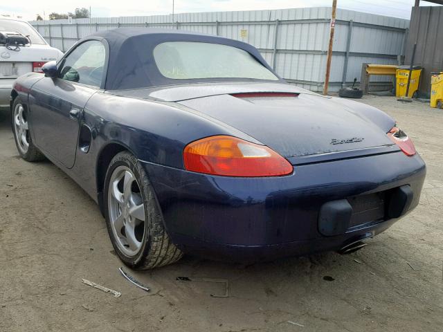 WP0CA29821U624052 - 2001 PORSCHE BOXSTER BLUE photo 3