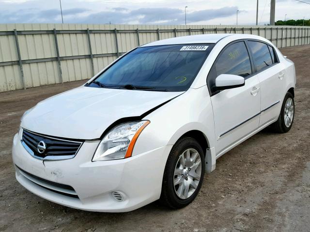 3N1AB6AP6CL686276 - 2012 NISSAN SENTRA 2.0 WHITE photo 2