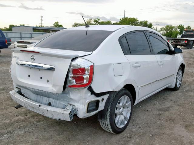 3N1AB6AP6CL686276 - 2012 NISSAN SENTRA 2.0 WHITE photo 4