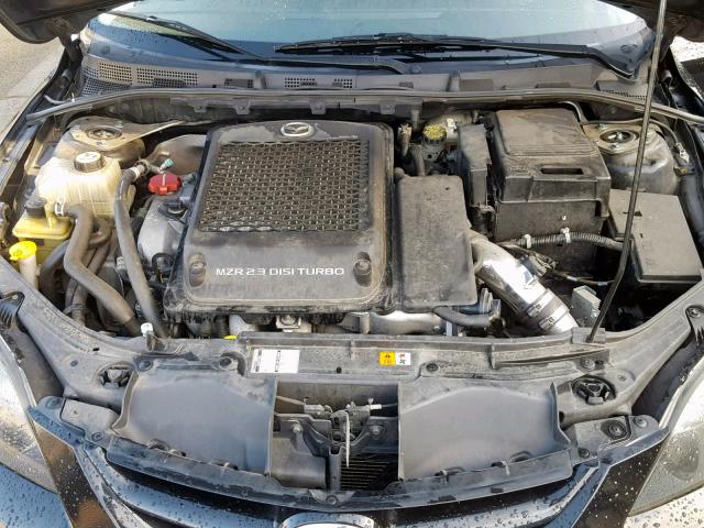 JM1BK34M981115168 - 2008 MAZDA SPEED 3 BLACK photo 7