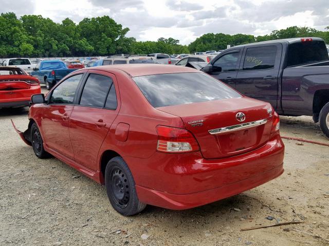 JTDBT923871038012 - 2007 TOYOTA YARIS RED photo 3