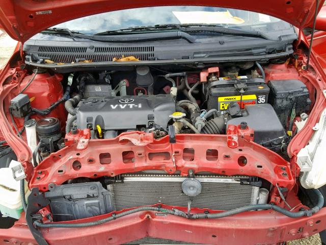 JTDBT923871038012 - 2007 TOYOTA YARIS RED photo 7