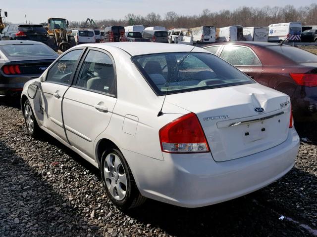 KNAFE122575444601 - 2007 KIA SPECTRA EX WHITE photo 3