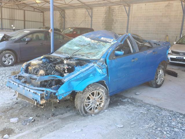 1FAFP34N67W136305 - 2007 FORD FOCUS ZX4 BLUE photo 2