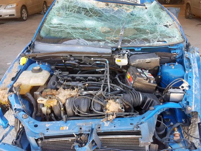 1FAFP34N67W136305 - 2007 FORD FOCUS ZX4 BLUE photo 7