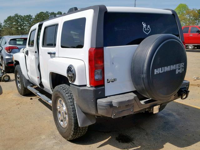 5GTDN13E478236395 - 2007 HUMMER H3 WHITE photo 3