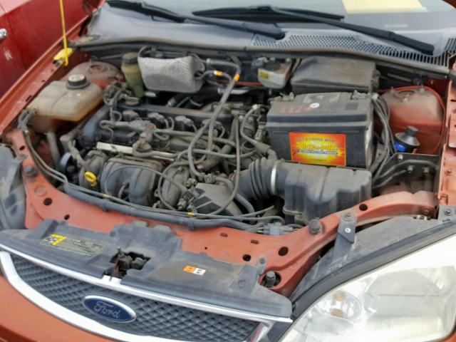 3FAFP31N25R155339 - 2005 FORD FOCUS ZX3 ORANGE photo 7