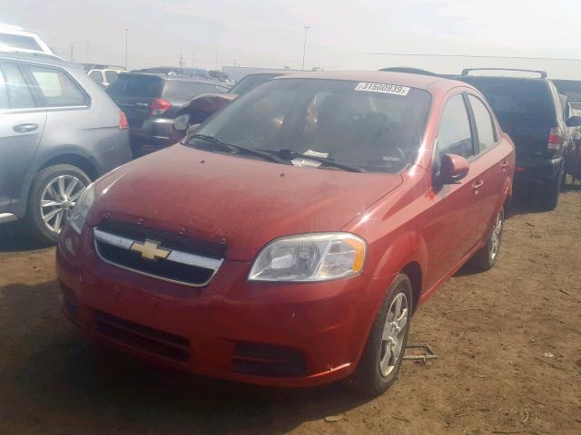 KL1TD5DE6AB071463 - 2010 CHEVROLET AVEO LS RED photo 2