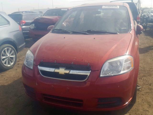 KL1TD5DE6AB071463 - 2010 CHEVROLET AVEO LS RED photo 9