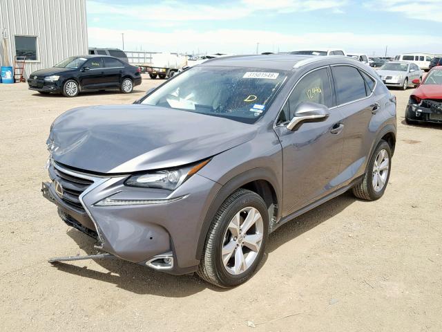 JTJYARBZ6H2083981 - 2017 LEXUS NX 200T GRAY photo 2