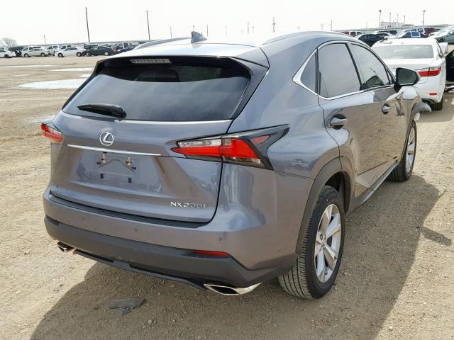 JTJYARBZ6H2083981 - 2017 LEXUS NX 200T GRAY photo 4