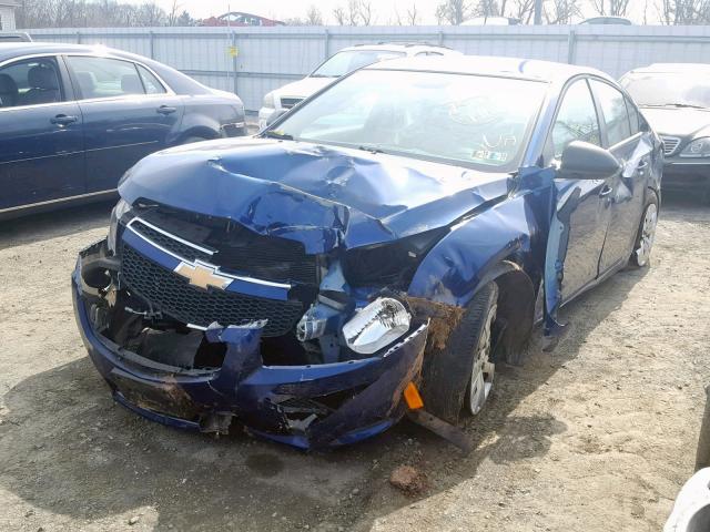 1G1PD5SH0C7366323 - 2012 CHEVROLET CRUZE LS BLUE photo 2