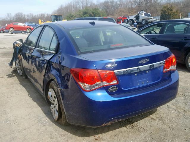 1G1PD5SH0C7366323 - 2012 CHEVROLET CRUZE LS BLUE photo 3