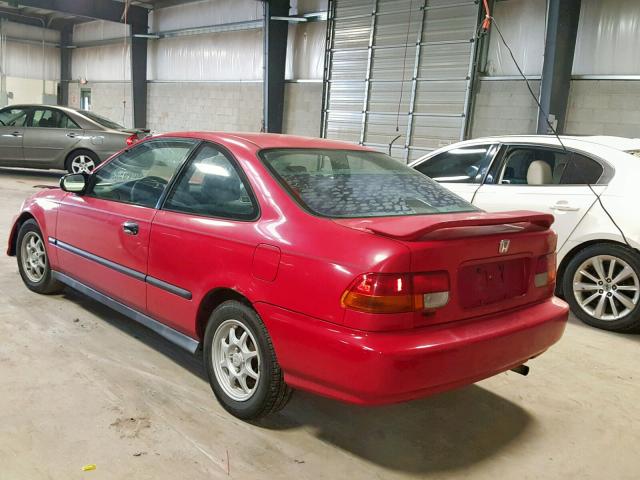 1HGEJ7220VL134816 - 1997 HONDA CIVIC HX RED photo 3