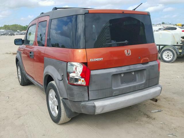 5J6YH18563L009056 - 2003 HONDA ELEMENT EX ORANGE photo 3