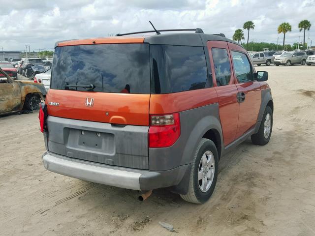 5J6YH18563L009056 - 2003 HONDA ELEMENT EX ORANGE photo 4