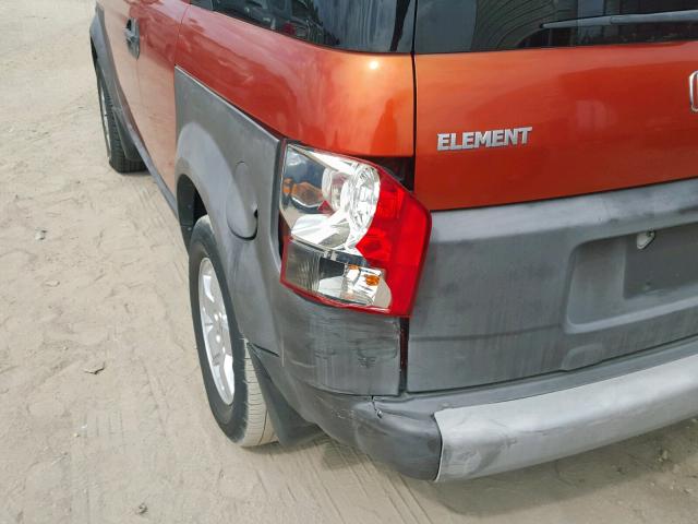 5J6YH18563L009056 - 2003 HONDA ELEMENT EX ORANGE photo 9