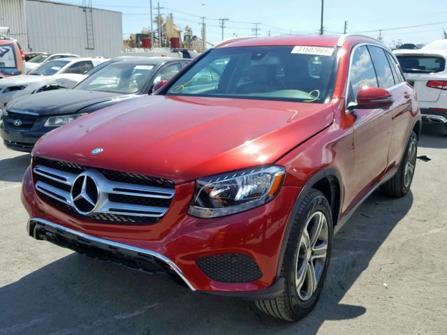 WDC0G4JB5HF201334 - 2017 MERCEDES-BENZ GLC 300 BURGUNDY photo 2