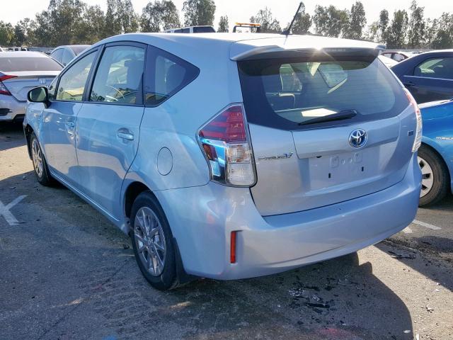 JTDZN3EU6FJ031004 - 2015 TOYOTA PRIUS V BLUE photo 3