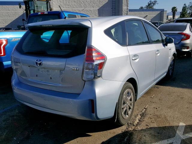 JTDZN3EU6FJ031004 - 2015 TOYOTA PRIUS V BLUE photo 4