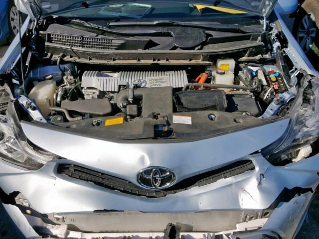 JTDZN3EU6FJ031004 - 2015 TOYOTA PRIUS V BLUE photo 7