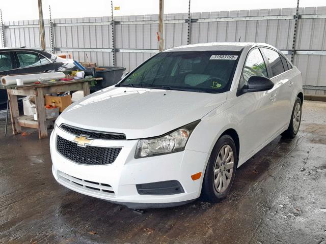 1G1PC5SH9B7250510 - 2011 CHEVROLET CRUZE LS WHITE photo 2